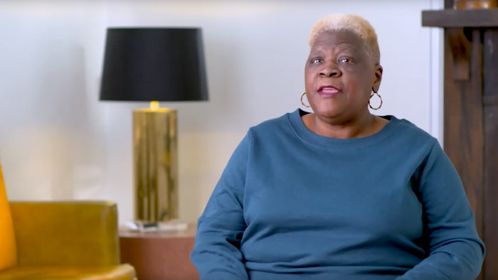 Older lady talking about PAD